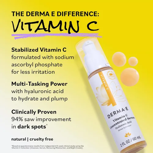 Vista 6 de Suero concentrado de vitamina C, de Derma E, 2 onzas líquidas