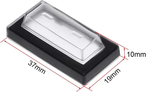 Vista 2 de uxcell 20 piezas de fundas impermeables para interruptor de caso, protector transparente negro rectangular Splash para interruptor basculante