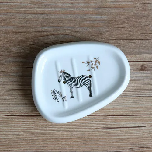 Vista 8 de Juego de accesorios de baño blancos, decoración moderna de baño de encimera, juego de accesorios de baño de lujo de 6 piezas, completo con Animal