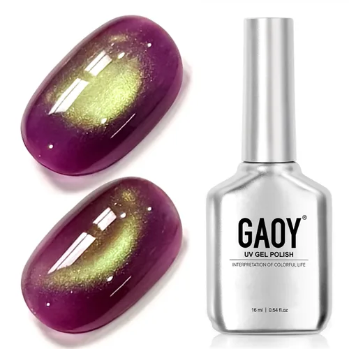 Vista 7 de GAOY Esmalte de uñas de gel Brown Cat Eye, 4629 azul ámbar, 0.5 fl oz Ámbar azul