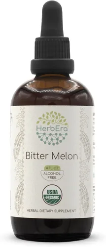 Vista 6 de HerbEra - Melón amargo, gotas líquidas concentradas para apoyo digestivo y vitalidad, frutas secas Momordica Charantia, tintura amarga sin alcohol