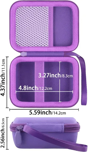 Vista 6 de Funda compatible con JBL Go 5/Go 4 Altavoz impermeable ultraportátil (funda morado)