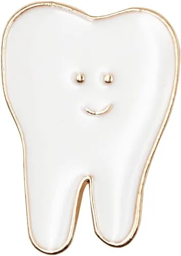 Vista 2 de Broche con forma dental, diseño de dibujos animados, para mujeres y hombres, estilo de personalidad, médico, dentista, uniforme, regalo
