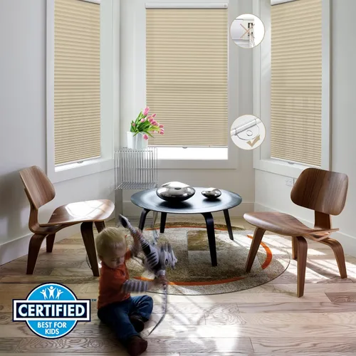 Vista 3 de Keego Persianas celulares sin cordones, filtrantes de luz, con diseño de panal de abeja, para dormitorio, persianas para el hogar, fáciles