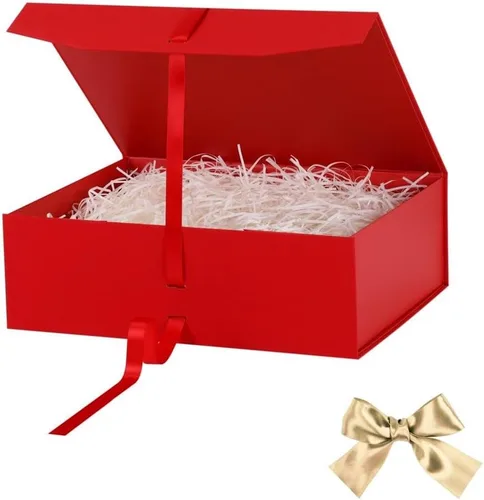 Vista 48 de GoooodGift Caja de regalo grande azul, 1 paquete de 13.5 x 11 x 5.3 pulgadas, caja de regalo de lujo para regalos con tapa de cierre magnético