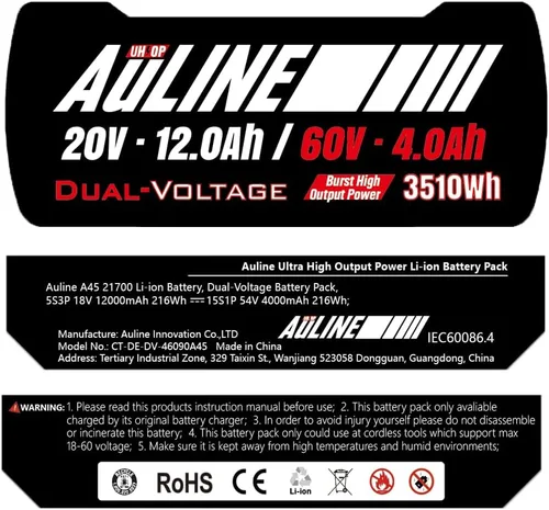 Vista 8 de Batería HPO de 20 V/60 V Max 12 A, repuesto de DcB606 DcB609 DcB612, compatible con herramientas y cargadores inalámbricos DeWalt de 20 V/60 V