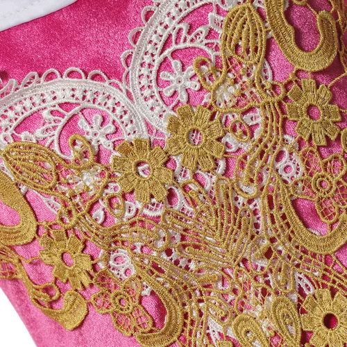 Vista 5 de Vestidos de princesa para niñas fiesta de cumpleaños cosplay vestido rosa con accesorios