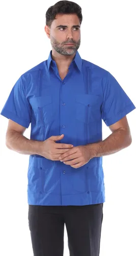 Vista 4 de Mojito Collection Camisa Guayabera clásica mezcla de polialgodón manga corta NCM-1673