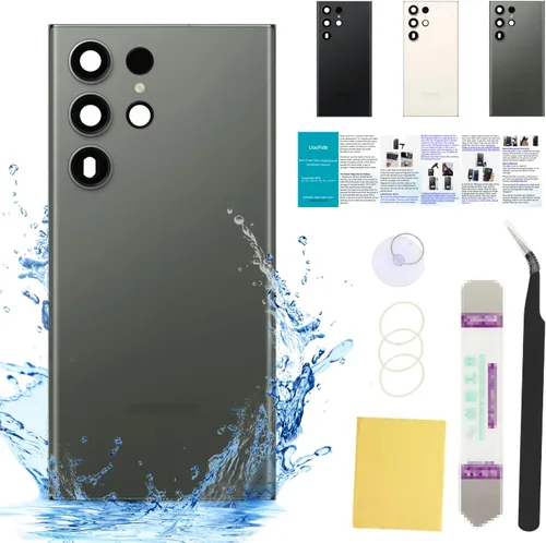Vista 91 de Compatible con Samsung Galaxy Note 8 - Carcasa trasera de repuesto de cristal de 6.3 pulgadas, SM-N950, todos los portadores con manual de Negro