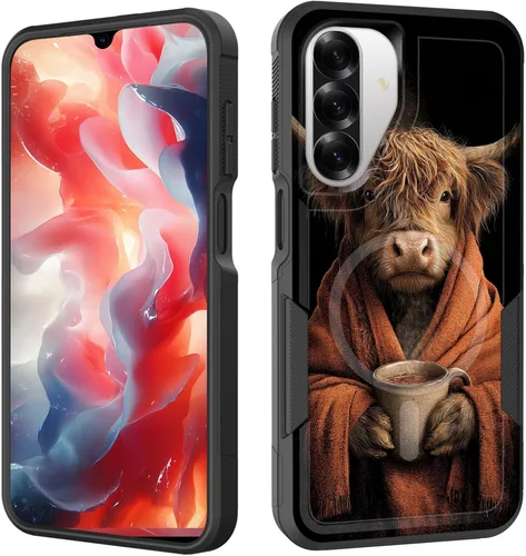 Vista 172 de Funda magnética para Galaxy A16 5G, [compatible con MagSafe] [protección contra caídas de grado militar] Funda resistente a prueba de golpes