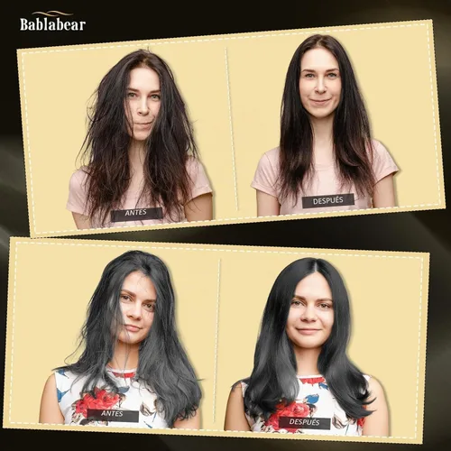 Vista 2 de Bablabear Mascarilla capilar para cabello dañado, tratamiento capilar para cabello teñido, acondicionador profundo, mascarilla para el cabello