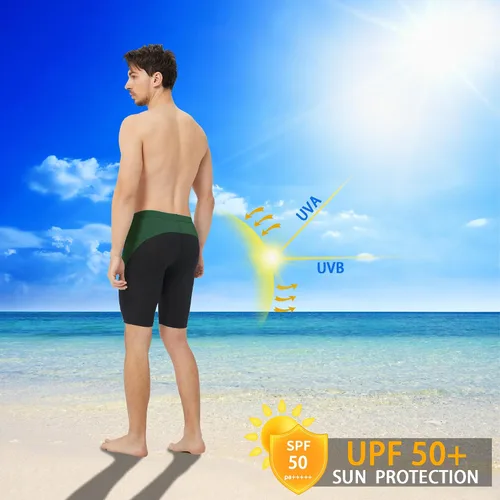 Vista 63 de Traje de baño deportivo competitivo para hombre, traje de entrenamiento de resistencia de carreras, pantalones cortos de natación de secado rápido