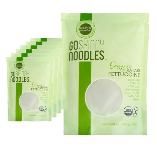 Vista 16 de GoSkinny Noodles Angel Hair (paquete de 6), Shirataki y Konjac orgánico, bajo en carbohidratos, bajo en calorías, sin gluten, vegano, keto, paleo