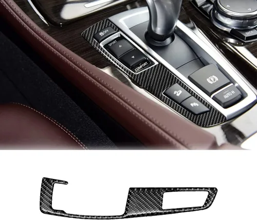 Vista 6 de SUNJIKA Cubierta del panel de cambio de engranajes para BMW Serie 5 F10 2011-2017 (estilo A)