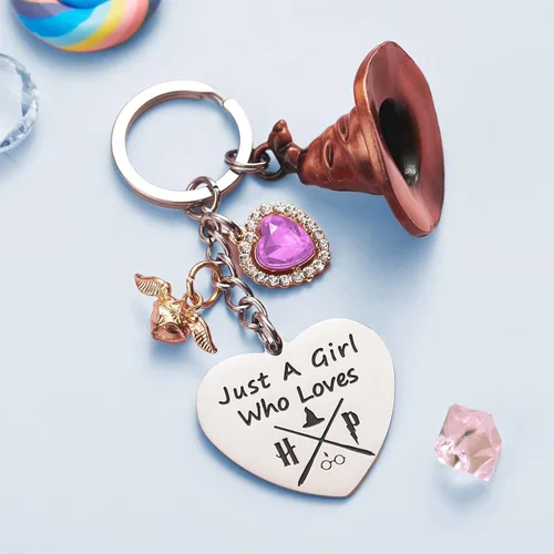 Vista 4 de Peachrino Amantes de la lectura Regalo Fan of fictionFans Llaveros Magia Regalo Para Mujeres Hija Adolescente Niñas Mercancía Corazón Llaveros