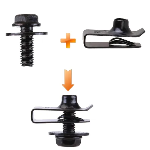 Vista 7 de 35 pernos para el cuerpo y clips de tuerca en U, 35 piezas de parachoques para parachoques de parachoques, clips de retención de automóvil