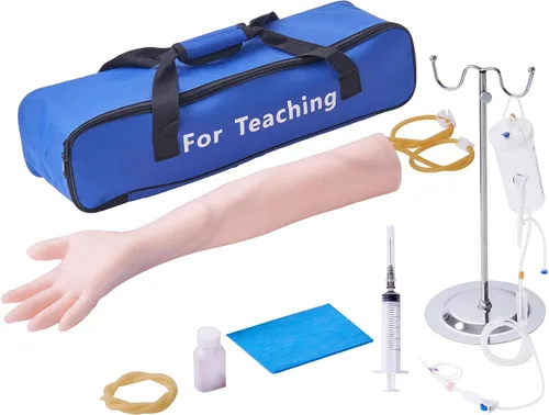 Vista 10 de Kit de práctica IV VEVOR Kit de práctica de flebotomía con piel oscura, kit de práctica de venopunción Kit de brazo modelo de aprendizaje