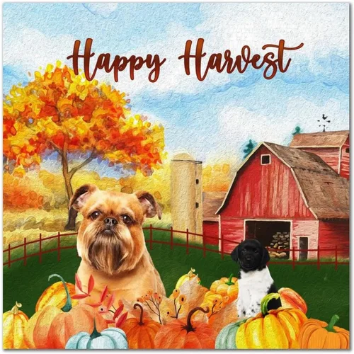 Vista 7 de Happy Harvest Frenchton Dog Barn Wood Sign Retro Fall Sweet Fall Wall Plaque Pumpkin Patch Wood Panels Home Wall Decoration for Home Kitchen Living