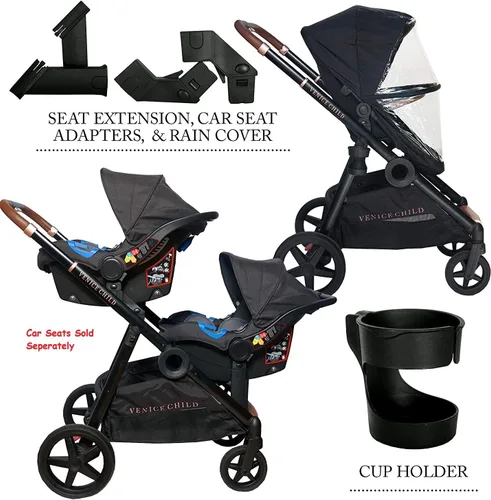 Vista 3 de Venice Child Maverick Stroller & 2nd Seat (Package # 3)