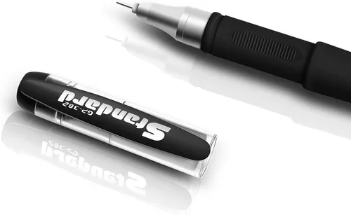Vista 4 de Bolígrafos de tinta de gel, punta ultrafina de 0.016 in, bolígrafo de repuesto estándar de tinta negra, juego de 12 unidades, 382 (negro, 0.4) 0.4