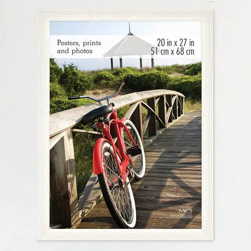 Vista 50 de MCS Marco para póster con estilo de museo, 11 x 17 pulgadas, madera de granero, vertical y horizontal, para colgar en la pared, marco grande