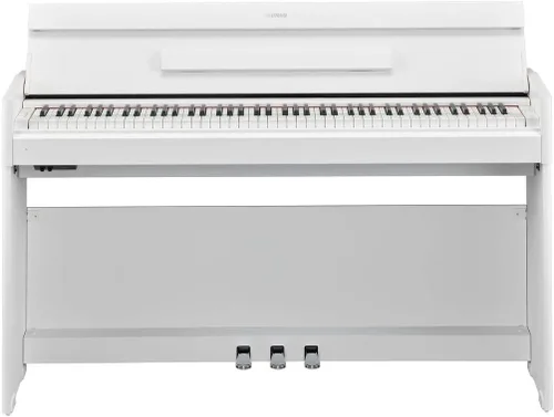Vista 3 de Yamaha YDPS54WH Serie Arius - Piano de consola digital delgado, blanco satinado