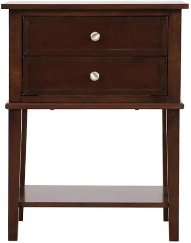 Vista 3 de Glory Furniture Mesita de noche Newton con 2 cajones en capuchino