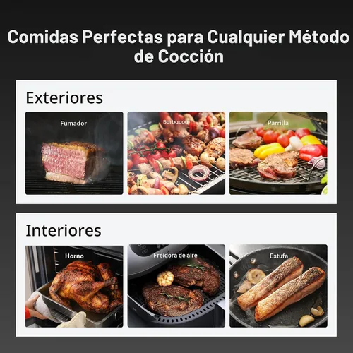 Vista 8 de ThermoMaven - Termómetro inalámbrico inteligente para carne con Bluetooth, señal Sub-1G mejorada 10 veces y estabilidad, base de pantalla
