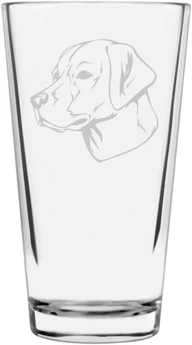 Vista 391 de Podenco Canario - Vaso de pinta de 16 onzas con temática de perro personalizado