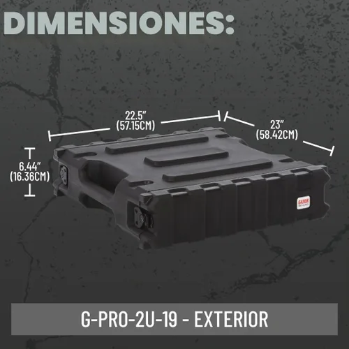 Vista 7 de Maletín Gator Cases con espacio para estantes y con moldeado rotatorio (Pro Series), Negro
