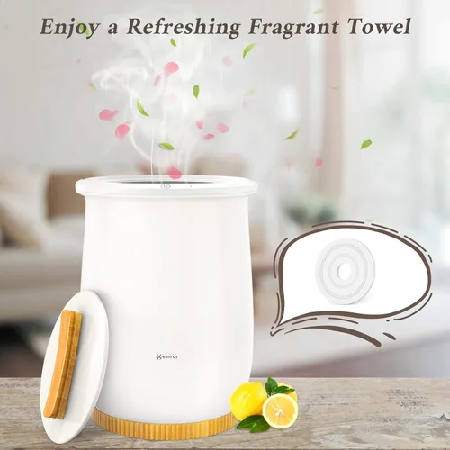 Vista 3 de Disco de fragancia para calentador de toallas Keenray, almohadillas perfumadas de fragancia fresca para cubo calentador de toallas (sabor océano)