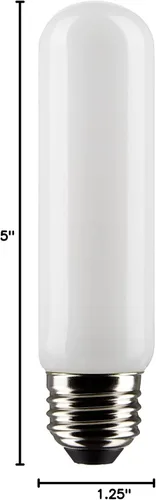 Vista 5 de Satco Bombilla LED E26 de 5.5 W, 4000 K, clasificación de 15000 horas, regulable, escarcha