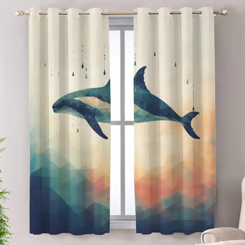 Vista 115 de Shrahala Beige and Orange Abstract Art Brushstrokes Blackout Curtain Tiers, Abstract Oil Paint Kitchen Valance Light Blocking Tier Drapes with Rod