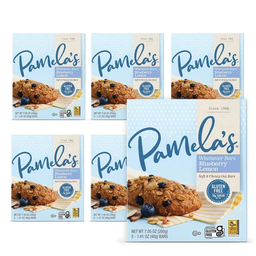 Vista 6 de Pamela's Whenever Bars Quartet - Cuarteto de barras sin gluten para el desayuno y aperitivos para llevar, almendra de arándano, especias de nuez