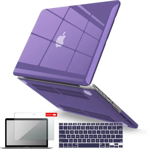 Vista 30 de IBENZER Compatible con MacBook Pro de 13 pulgadas 2015 2014 2013 finales 2012 A1502 A1425, carcasa rígida y cubierta de teclado y protector