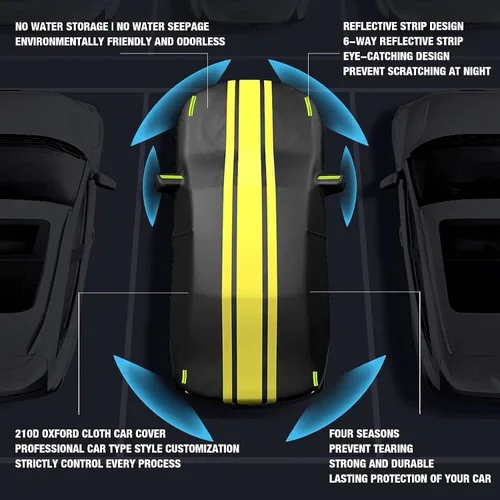 Vista 4 de Full Car Cover Compatible with Volvo V90 XC40 XC60 XC70 XC90,All Weather Car Covers Outdoor Waterproof Breathable Large Car Cover with Zipper,Custom