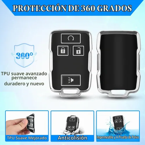 Vista 4 de QBUC - Funda para llavero Chevy con llavero (A: negro)