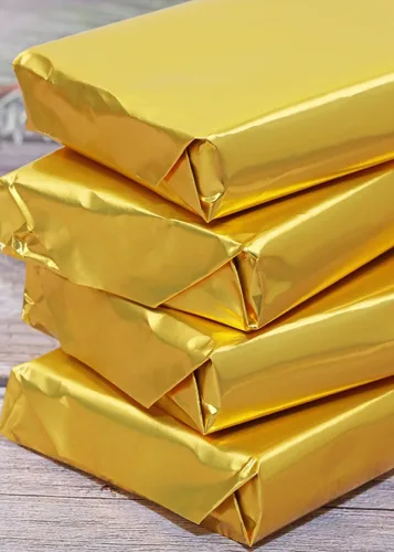 Vista 4 de Penta Angel 50 envoltorios de barra de caramelo, papel de regalo de chocolate de aluminio con respaldo de papel grueso para Navidad, boda 50
