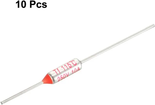 Vista 2 de uxcell Fusible térmico de temperatura de corte de circuito de 250V 10A 115 Celsius 10 PC
