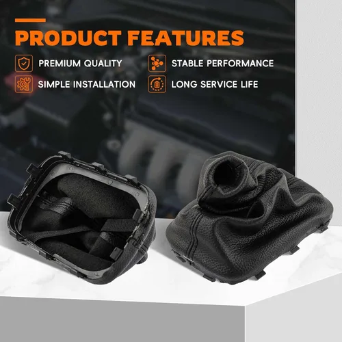 Vista 5 de GoaMotors Perilla de Palanca de Cambios de Coche con Funda de Cuero A/T Compatible con Kia Forte 2010-2013 Forte5 2012-2013 Forte Koup 2010-2013