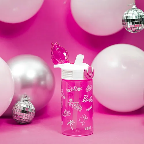 Vista 11 de Zak Designs Barbie Sage - Botella de agua para niños con popote a prueba