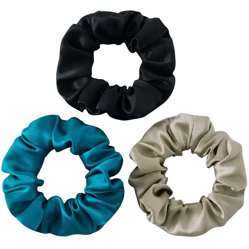 Vista 22 de Lazos para el cabello de seda de morera, prevención del encrespamiento y sin daños, accesorios para dormir y noche para mujeres (albaricoque)