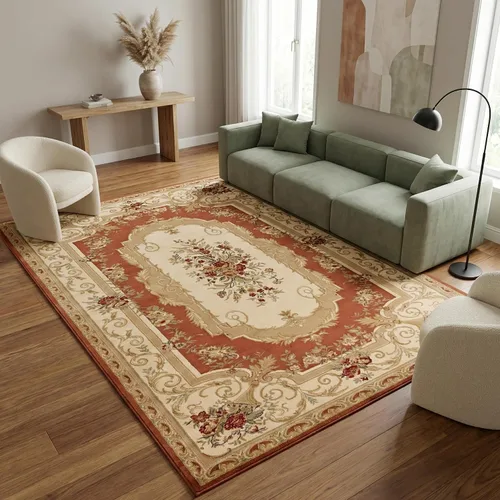 Vista 9 de Unique Loom Versailles Collection - Alfombra tradicional clásica con motivo floral, colección Versailles