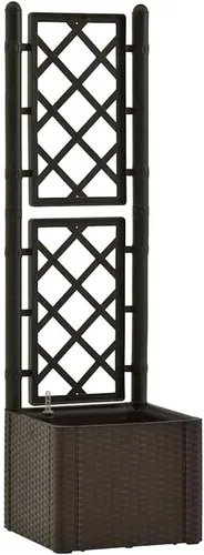 Vista 10 de vidaXL Cama elevada para jardín con enrejado, cama elevada para flores y plantas, maceta con orificio de drenaje, uso en exteriores e interiores