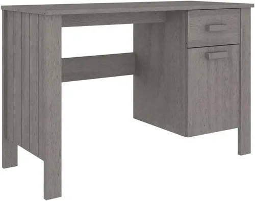 Vista 2 de Escritorio de madera para computadora con un cajón y una puerta para oficina en casa, escritorio ejecutivo, escritorio de estudio, escritorio