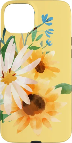 Vista 9 de iPhone 16 Yellow Sunflower Vintage Flower Petals Case
