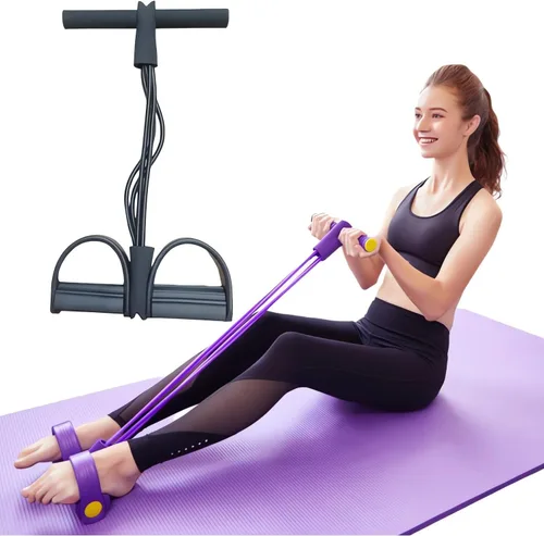Vista 9 de 21 Bandas de Resistencia Fitness - 4 Tubo Pedal Tirador de Tobillo 2025 Bandas de Estiramiento Mejoradas para Ejercicio, Equipo de Sentadillas