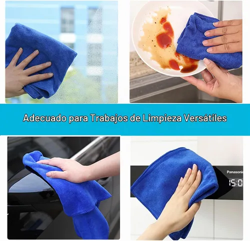 Vista 6 de Paños de limpieza de microfibra de alta calidad, ultra absorbentes, sin pelusas, para cocina, vidrio, cuidado del automóvil, acero inoxidable