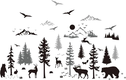 Vista 10 de SUPERDANT - Calcomanías de pared de animales de granja, 8 estilos, decoración de pared de animales de granja, pájaros, ovejas, pollos, calcomanías