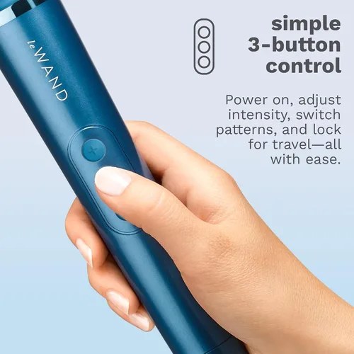 Vista 7 de Le Wand - Masajeador personal pequeño para mujeres y hombres - Masajeador de varita vibratoria con 10 velocidades ruidosas y 6 patrones de vibración